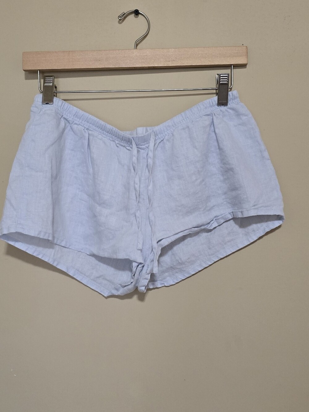 Brandy Melville Light Blue Linen Drawstring Shorts
